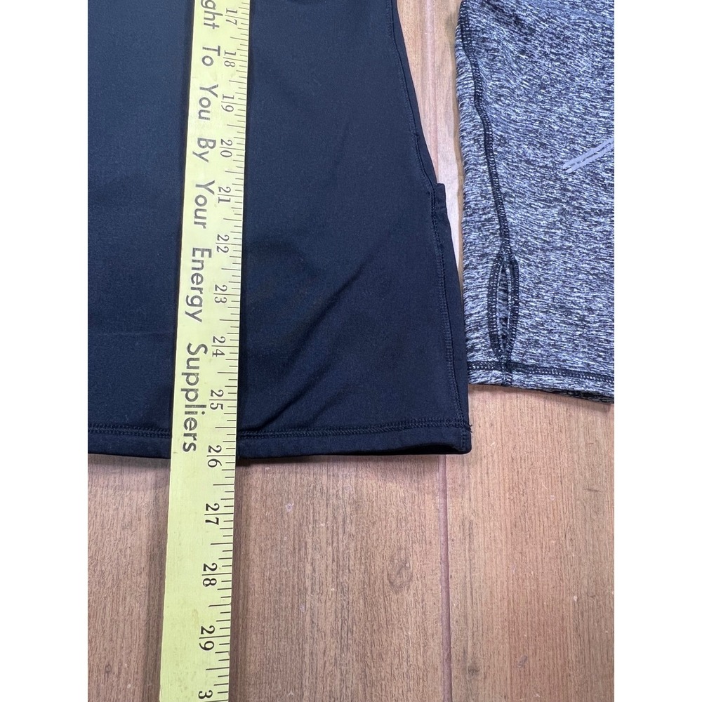 Brooks Womens Equilibrium Quarter Zip Fleece Running Top Black Grey Size‎ M - Picture 5 of 14